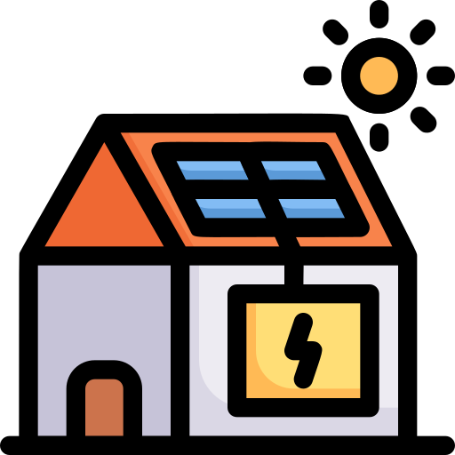 casa solar Generic Outline Color icono