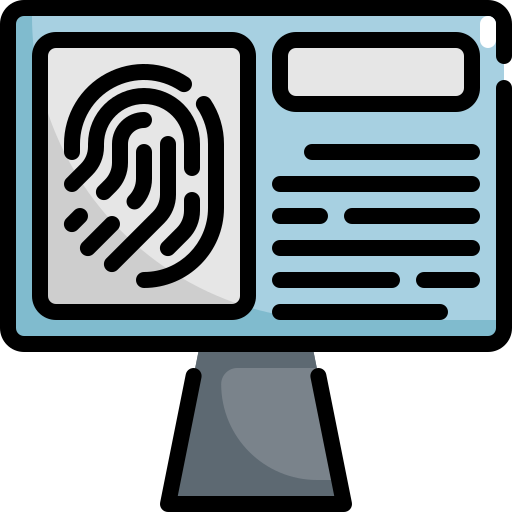 Fingerprint Generic Outline Color icon
