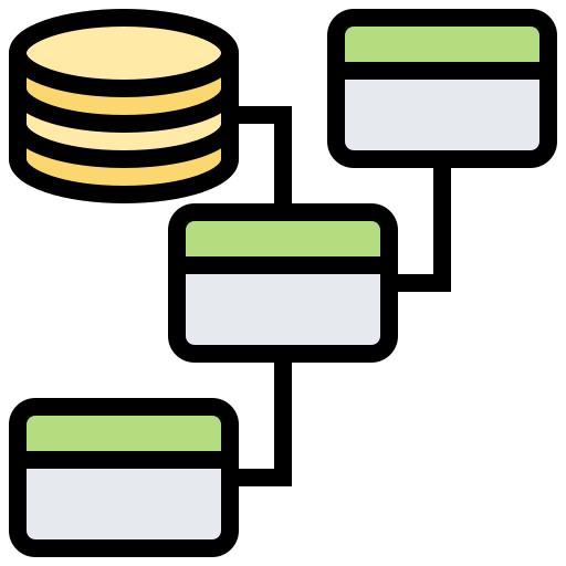 Database Meticulous Lineal Color icon