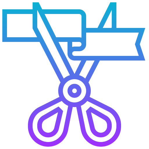 Scissor Meticulous Gradient icon