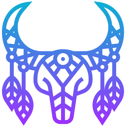cráneo de toro Meticulous Gradient icono