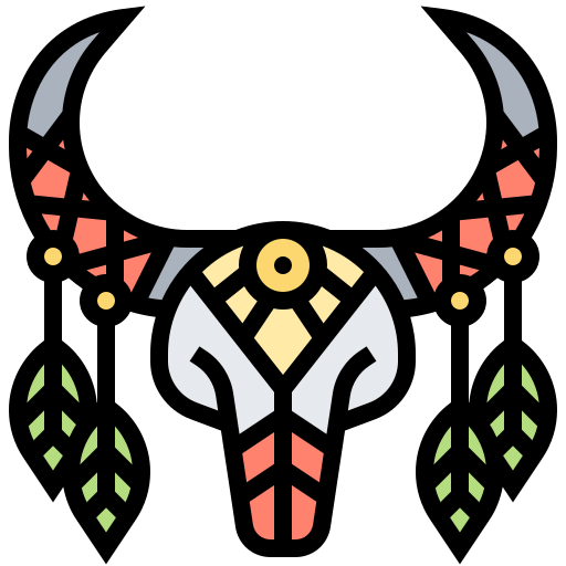 cráneo de toro Meticulous Lineal Color icono