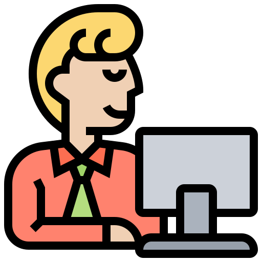 Office worker Meticulous Lineal Color icon