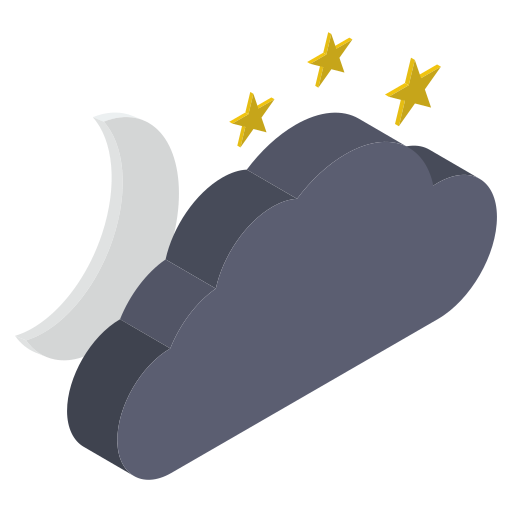 noite nublada Generic Isometric Ícone