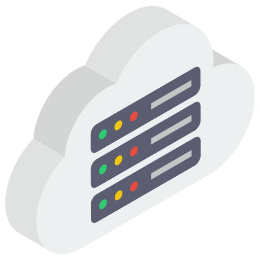 base de données cloud Generic Isometric Icône