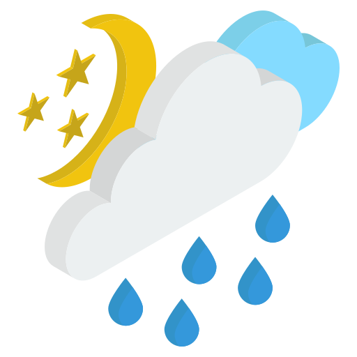 lluvia nocturna Generic Isometric icono