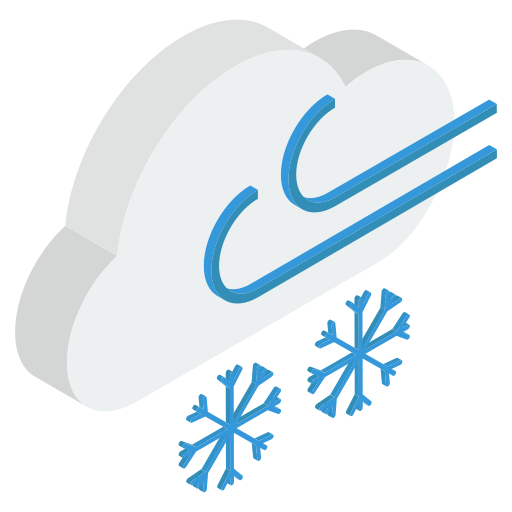 opady śniegu Generic Isometric ikona