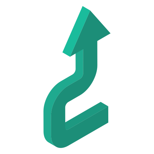 Curved arrow Generic Isometric icon