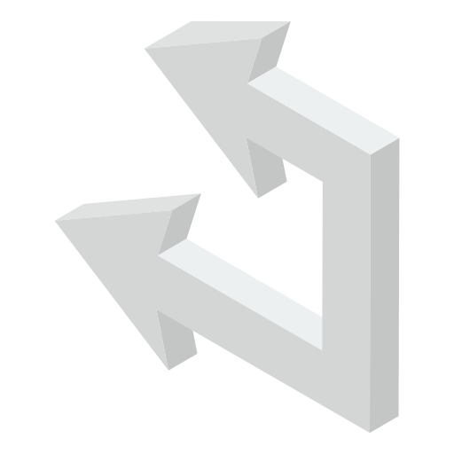 horizontale pijlen Generic Isometric icoon