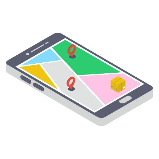 Mobile map Generic Isometric icon