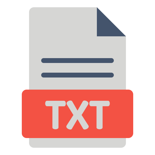 txt 파일 Generic Flat icon