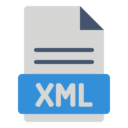 xml-bestand Generic Flat icoon