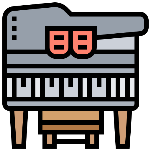 Grand piano Meticulous Lineal Color icon