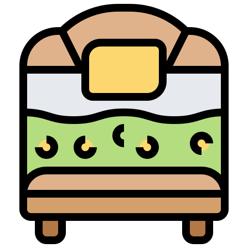 Bed Meticulous Lineal Color icon