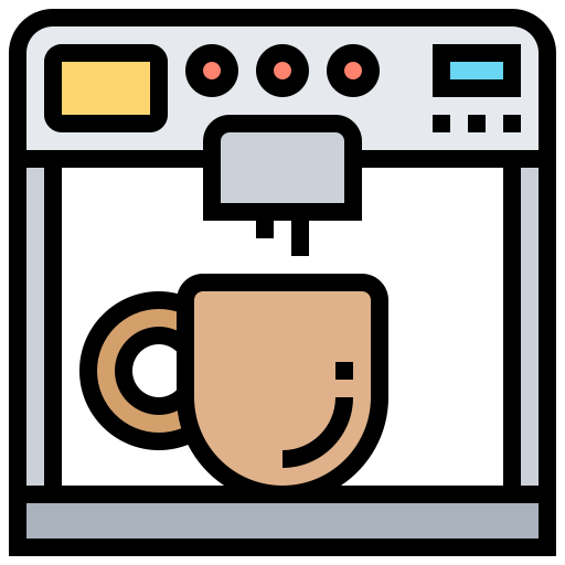 macchina per il caffè Meticulous Lineal Color icona