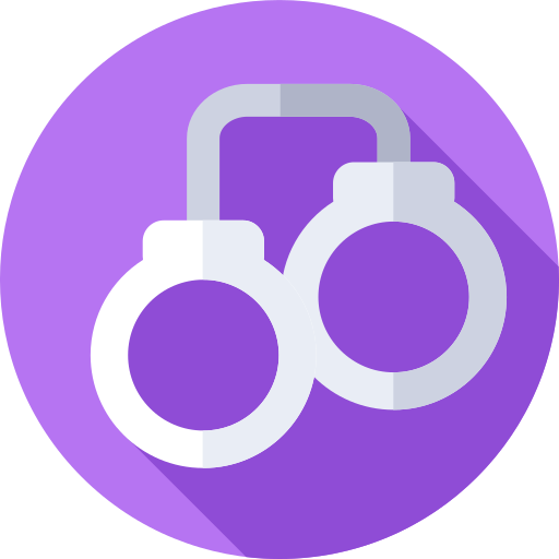 Handcuffs Flat Circular Flat icon