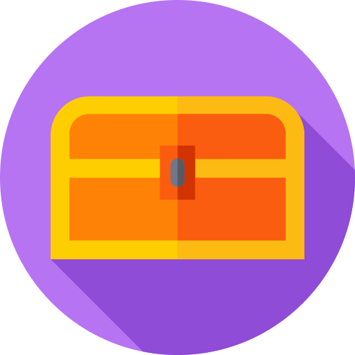 Treasure chest Flat Circular Flat icon