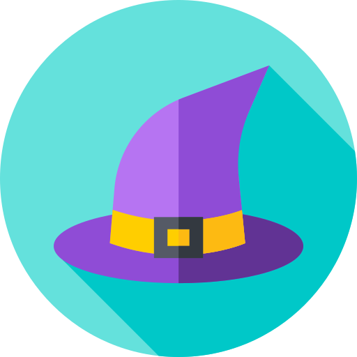 kapelusz czarownicy Flat Circular Flat ikona