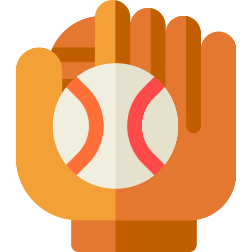 gant de baseball Basic Rounded Flat Icône