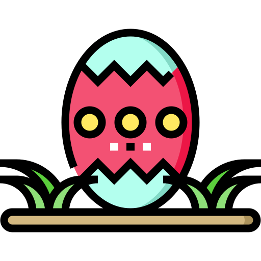 huevo de pascua Detailed Straight Lineal color icono
