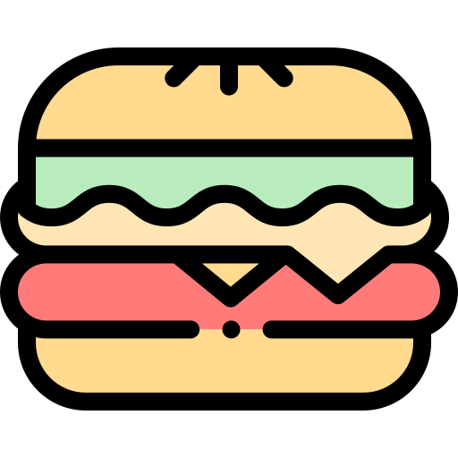 hamburger Detailed Rounded Lineal color Ícone