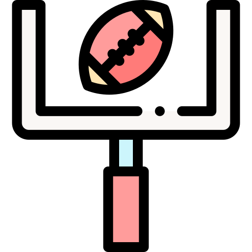 Goal post Detailed Rounded Lineal color icon