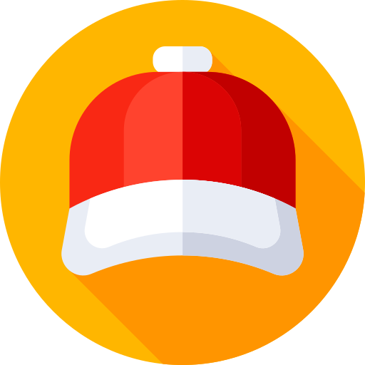 gorra de beisbol Flat Circular Flat icono