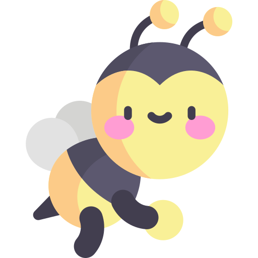 Bee Kawaii Flat icon