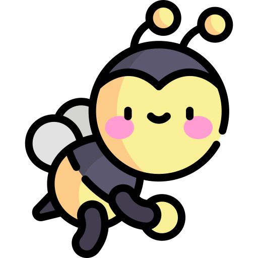 pszczoła Kawaii Lineal color ikona