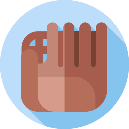 Baseball glove Flat Circular Flat icon