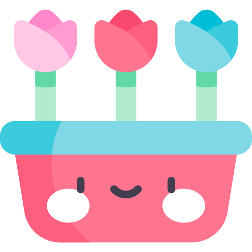 Flower pot Kawaii Flat icon