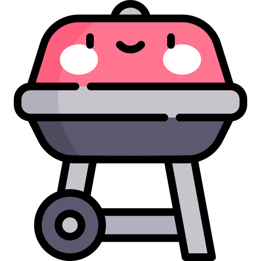 grill Kawaii Lineal color icon