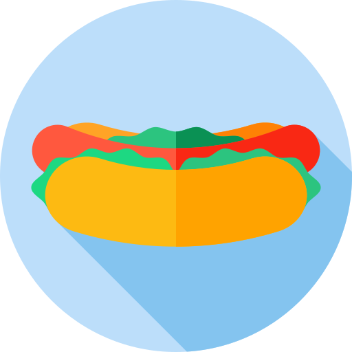 hotdog Flat Circular Flat icoon