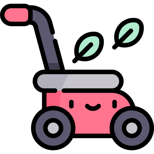 Lawn mower Kawaii Lineal color icon