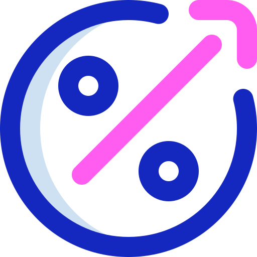 Percentage Super Basic Orbit Color icon