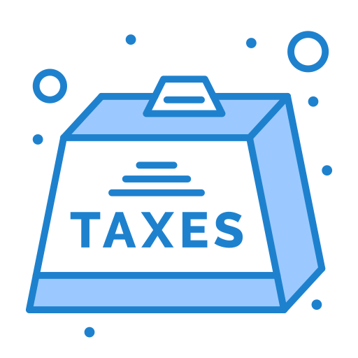 Taxes Generic Blue icon