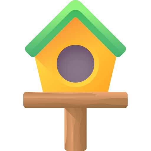 maison d'oiseau 3D Color Icône