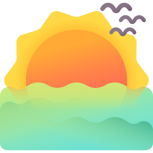 zonsondergang 3D Color icoon