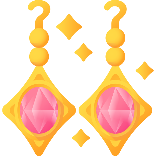 Earrings 3D Color icon