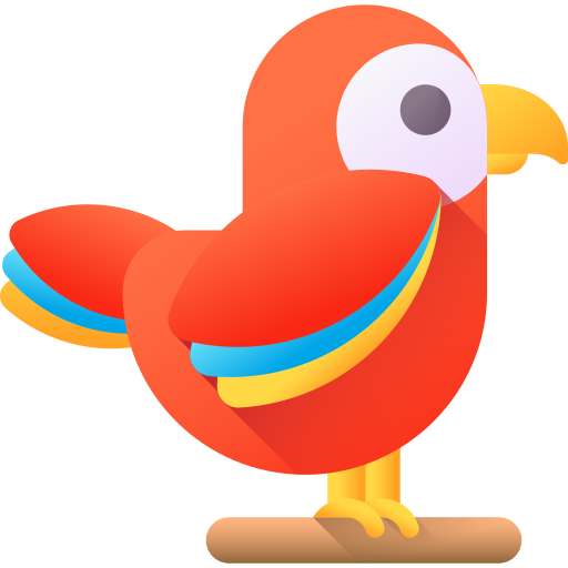 oiseau 3D Color Icône