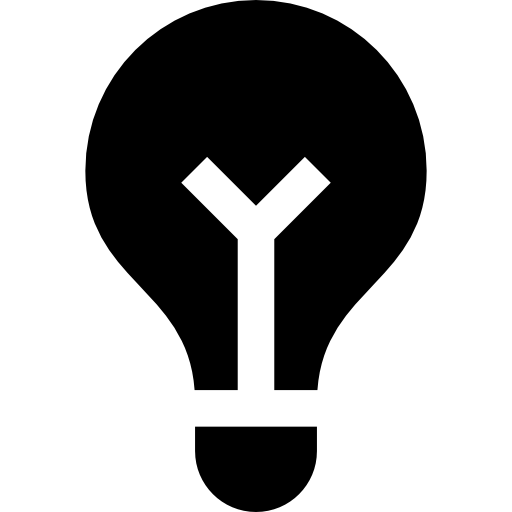 Light bulb Basic Straight Filled icon