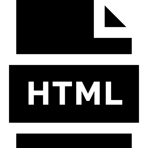 html Basic Straight Filled icona