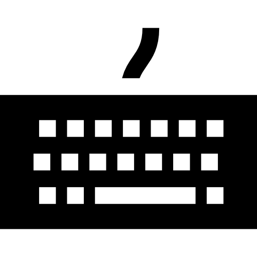 Keyboard Basic Straight Filled icon