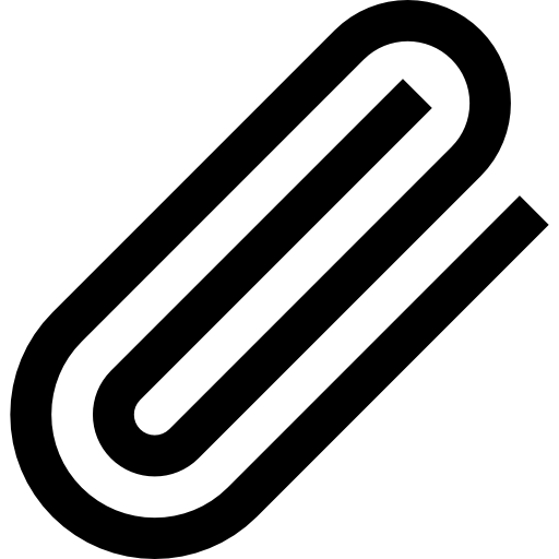 Paperclip Basic Straight Filled icon