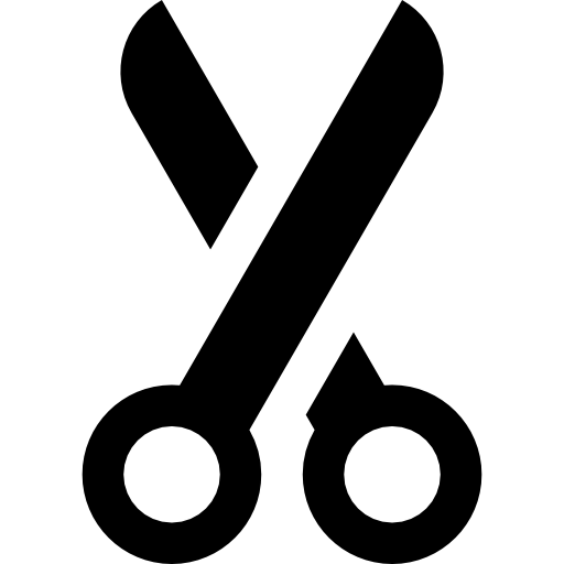 Scissors Basic Straight Filled icon