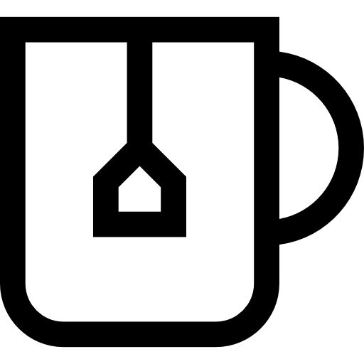 xícara de chá Basic Straight Lineal Ícone