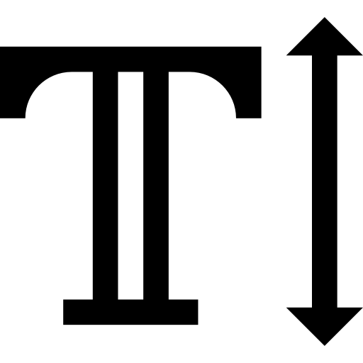 wysokość tekstu Basic Straight Lineal ikona