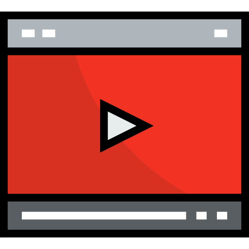 Video player Detailed Straight Lineal color icon