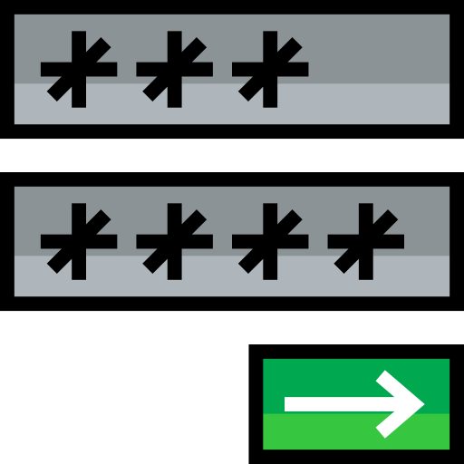 암호 Detailed Straight Lineal color icon