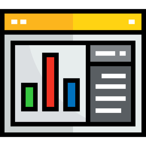 브라우저 Detailed Straight Lineal color icon